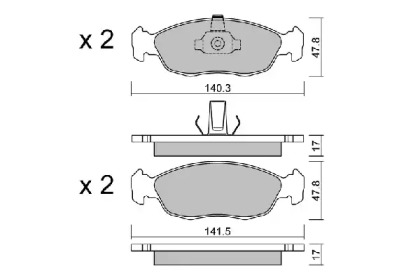 Комплект тормозных колодок AISIN BPCI-1004